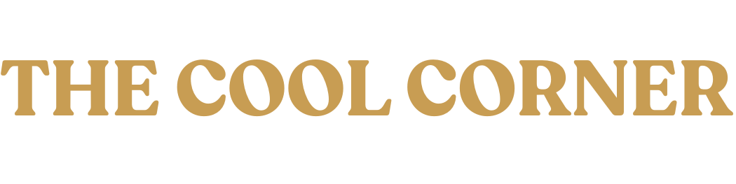 The Cool Corner logo in gold text